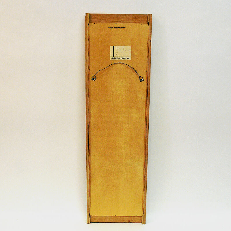 Oak wallmirror by Aktuell Form AB - Sweden 1960s