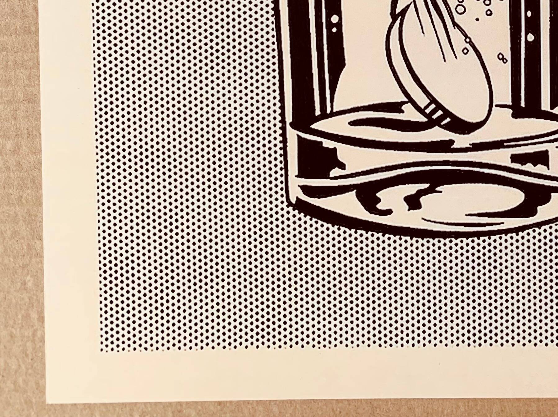 Affiche pop art original vintage réédition de roy lichtenstein "alka seltzer 1966"