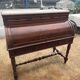 Secretary cylinder Mahogany white marble (Louis XVI style)