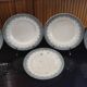 5 flat plates in Longwy earthenware model “Suzanne” Terre de Fer