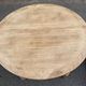Extendable round farmhouse dining table renovated in raw oak 160cm 20th century