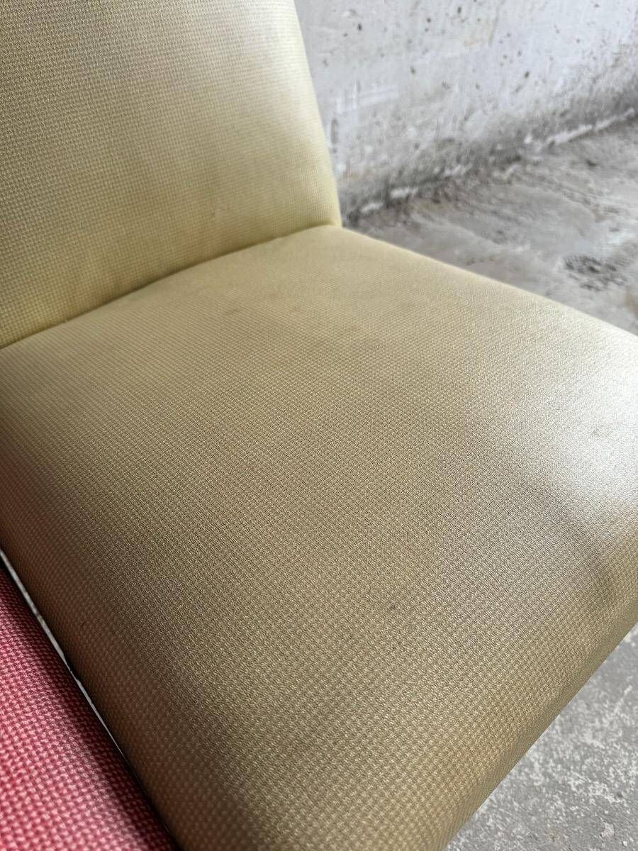 Set of 3 multicoloured Mid-century club armchairs