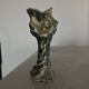 Vase en céramique églomisé