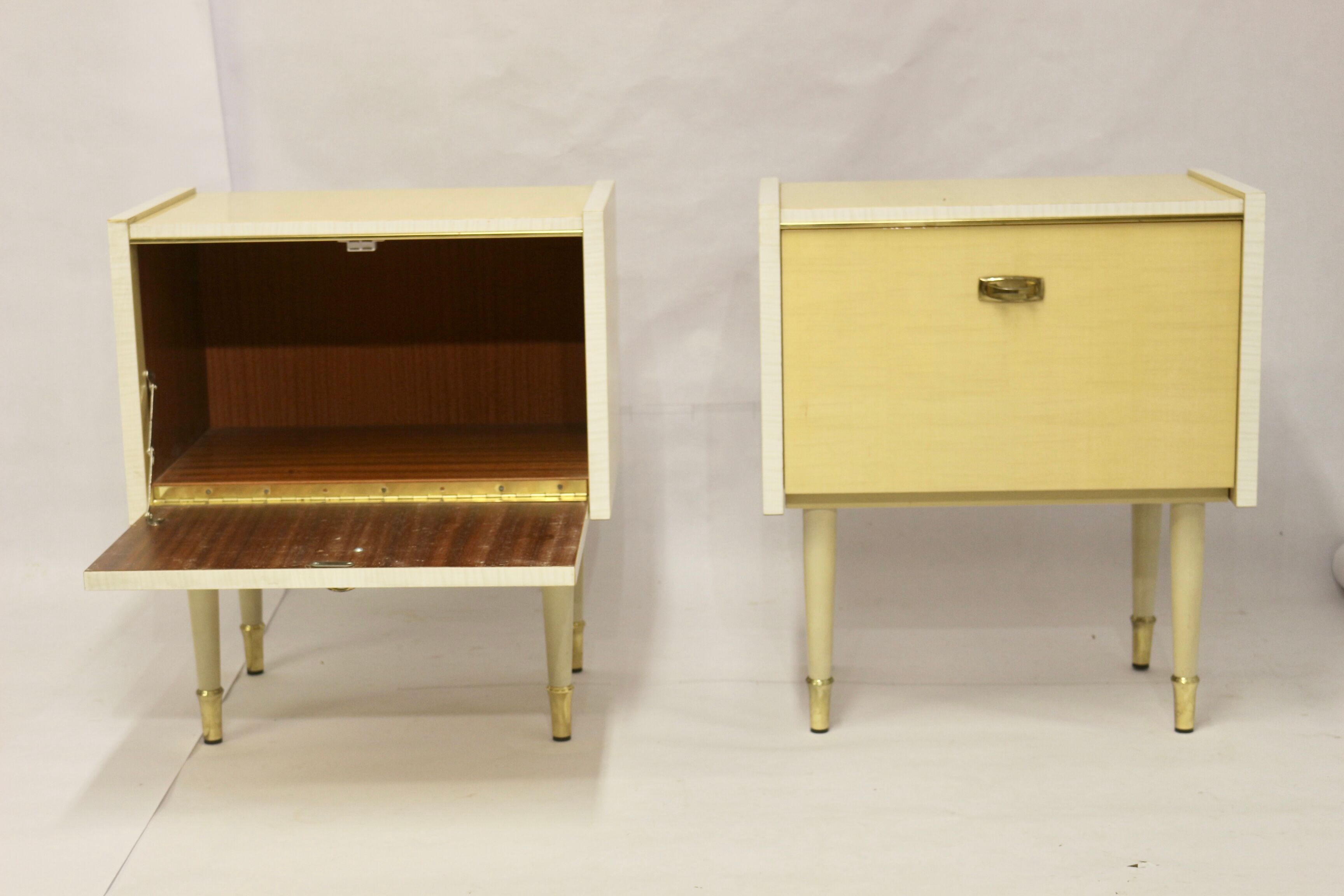 Pair of bedside tables from the middle of the century, 1950s
