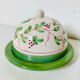 Butter bell in faience from the 20th century signed Mesves R.R Renaud Rémusat.