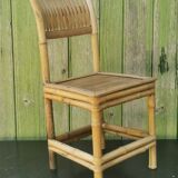 Chaise d'enfant vintage en rotin