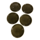 Set of 5 vintage green fish plates