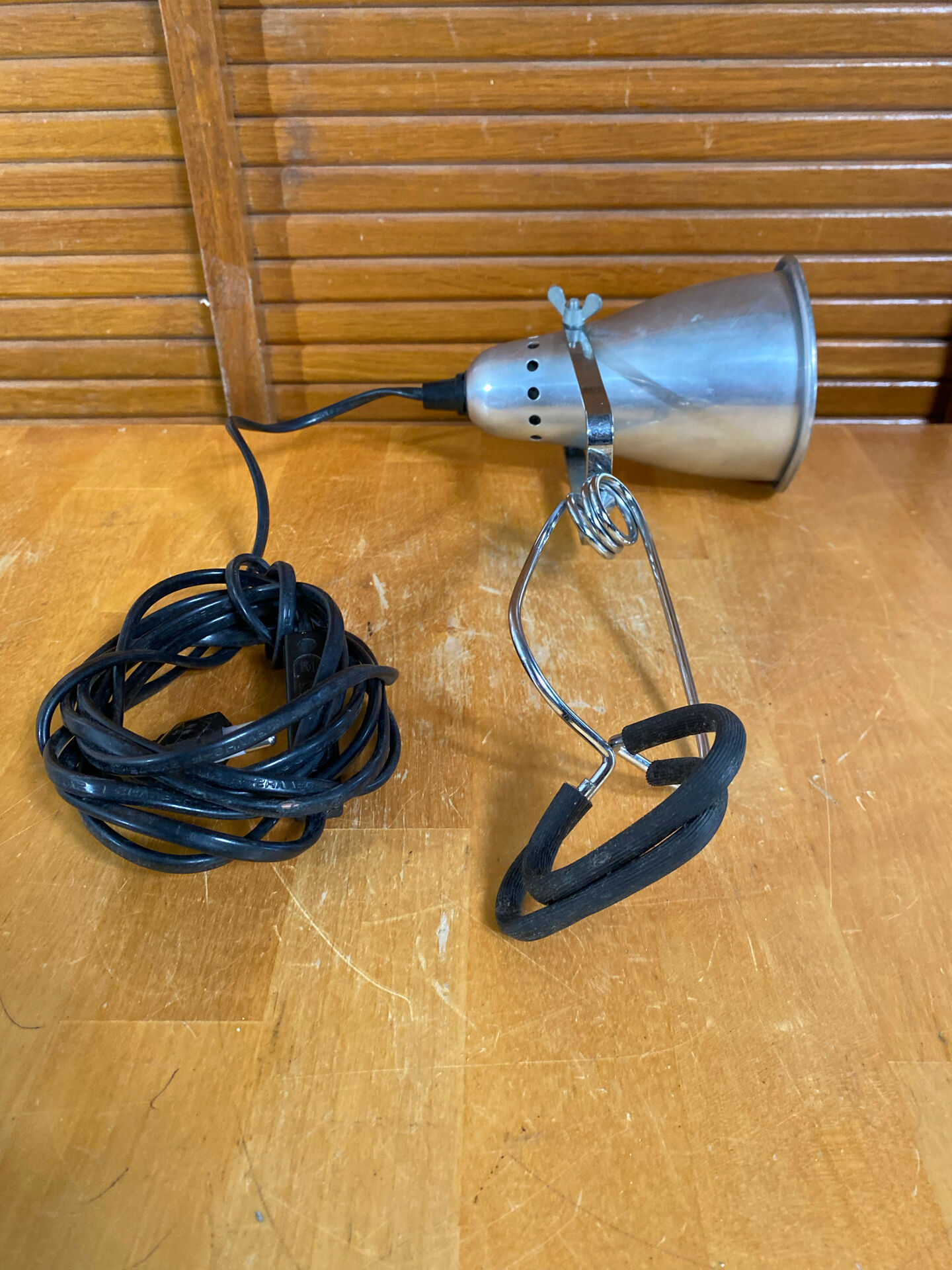 Old ikea fas clip lamp model k0201 globe aluminium vintage #e