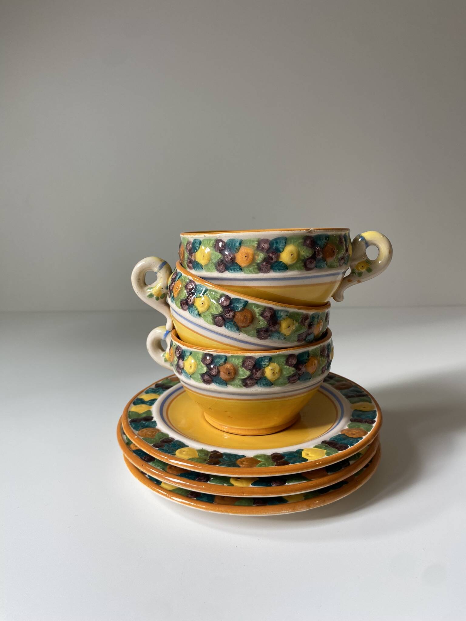 Della Robbia Italian ceramic cup 1950
