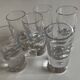 Set of 6 Scandinavian bubble foot vodka shots 1970