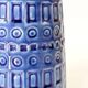 Vintage Scheurich Inka Vase, Blue Ceramic, West Germany