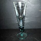 Vintage absinthe glass in blue blown glass H25cm