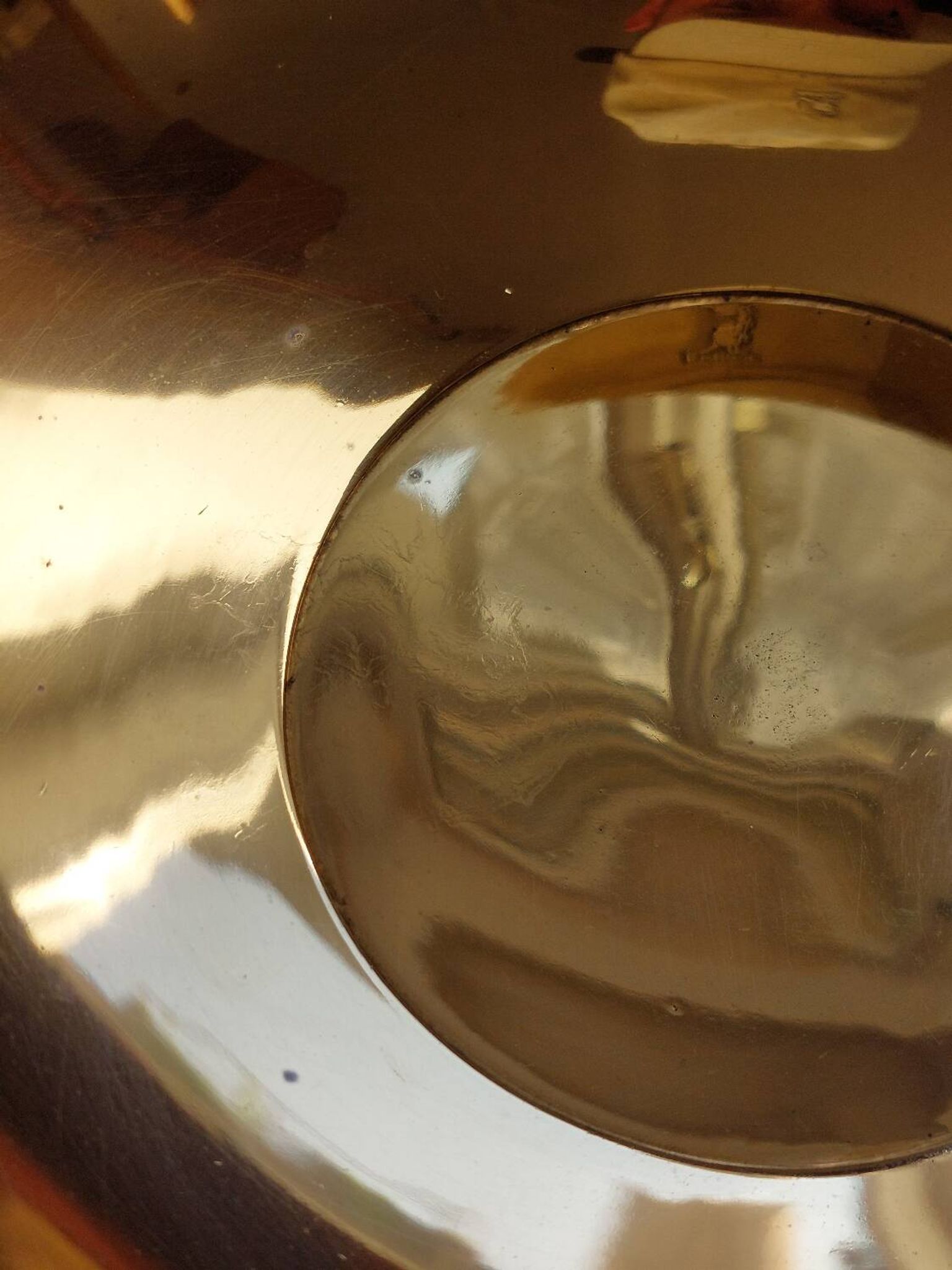Antique and elegant Art Deco brass bowl
