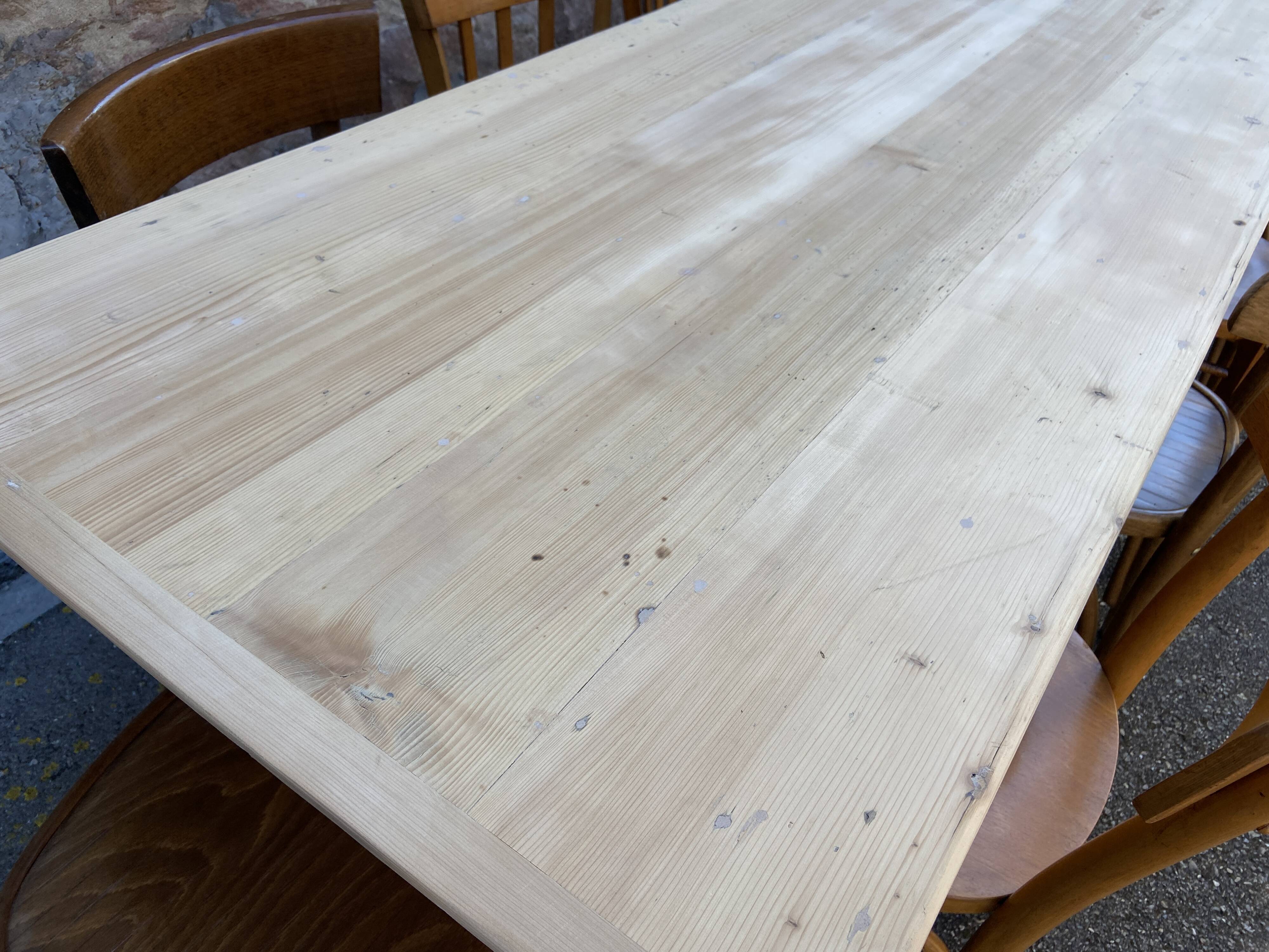 Très grande table de ferme 380 cm en sapin