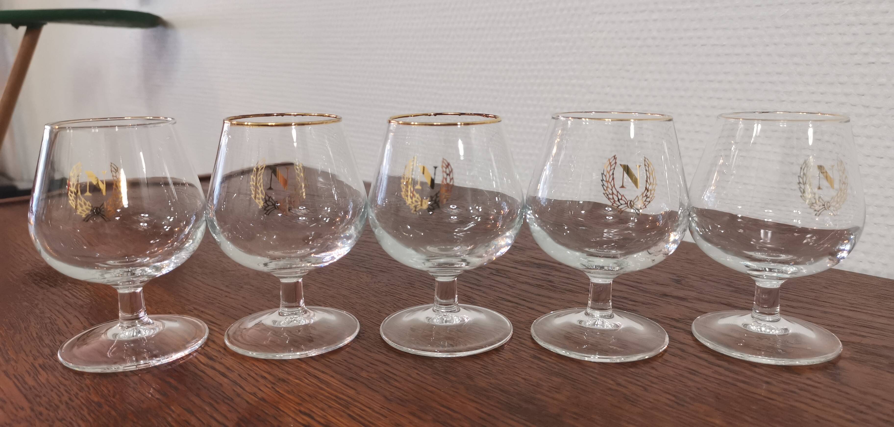 Lot de 5 verres à cognac "Napoléon"