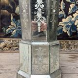Pair of 70s Venetian Mirrored Columns or Bases, 20th Century.