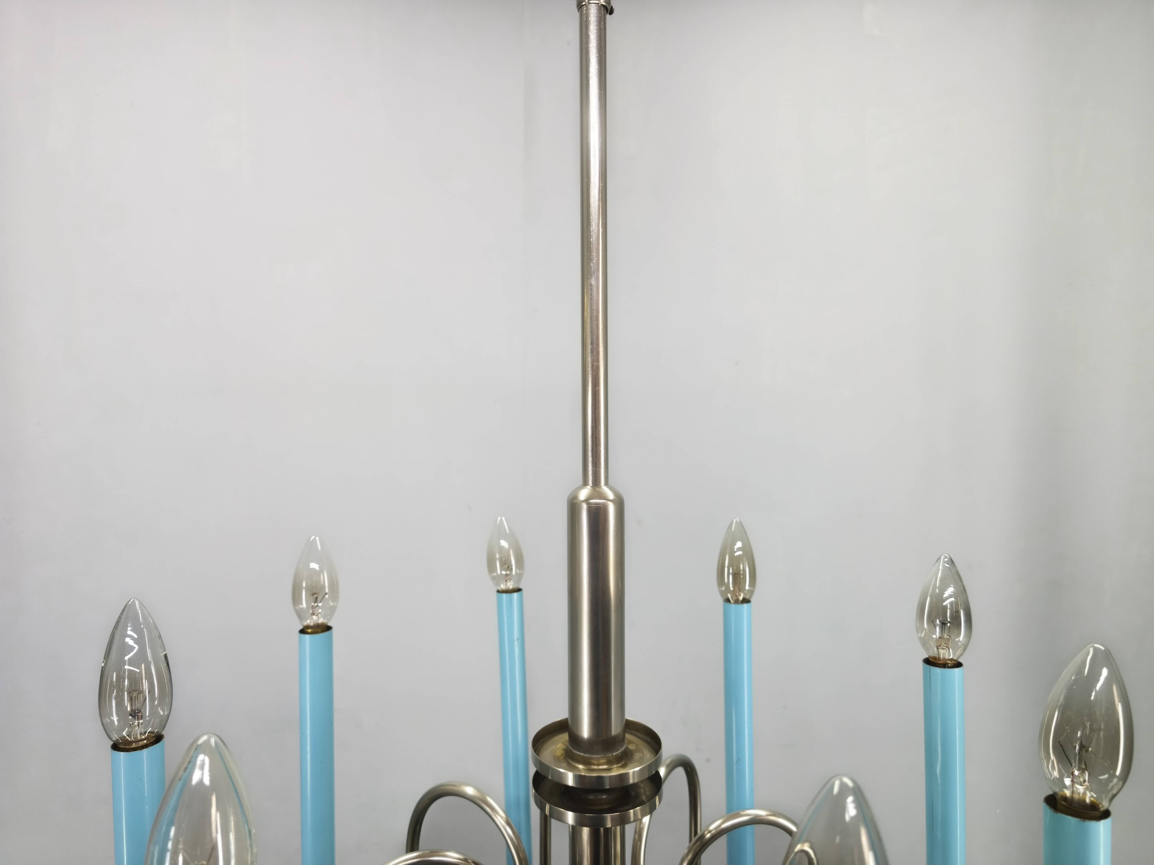 Art Deco Chandelier with Matching Sconces, Czechoslovakia 1930s