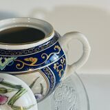 Small milk jug and sugar bowl from Japan with floral patterns from the 1930s/1940s.