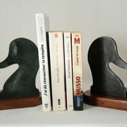 Pair of Greenhouse books vintage duck metal and mahogany