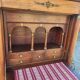 Empire secretary with detached columns in walnut from the 19th century