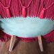 Lot de 2 fauteuils crapauds en velours rouge