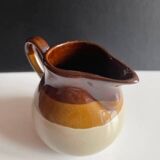 Milk jug + sugar bowl set in enamelled stoneware