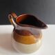 Milk jug + sugar bowl set in enamelled stoneware