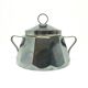 Sugar bowl, postmodernism, silver-plated brass, Poland, 1970s