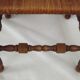 Antique French Turned Wooden Bobbin Chair with Rush Seat