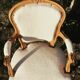 Cabriolet louis XV plush fabric