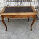 Louis XV style table, leather top