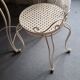 Wrought iron dressing table and chair