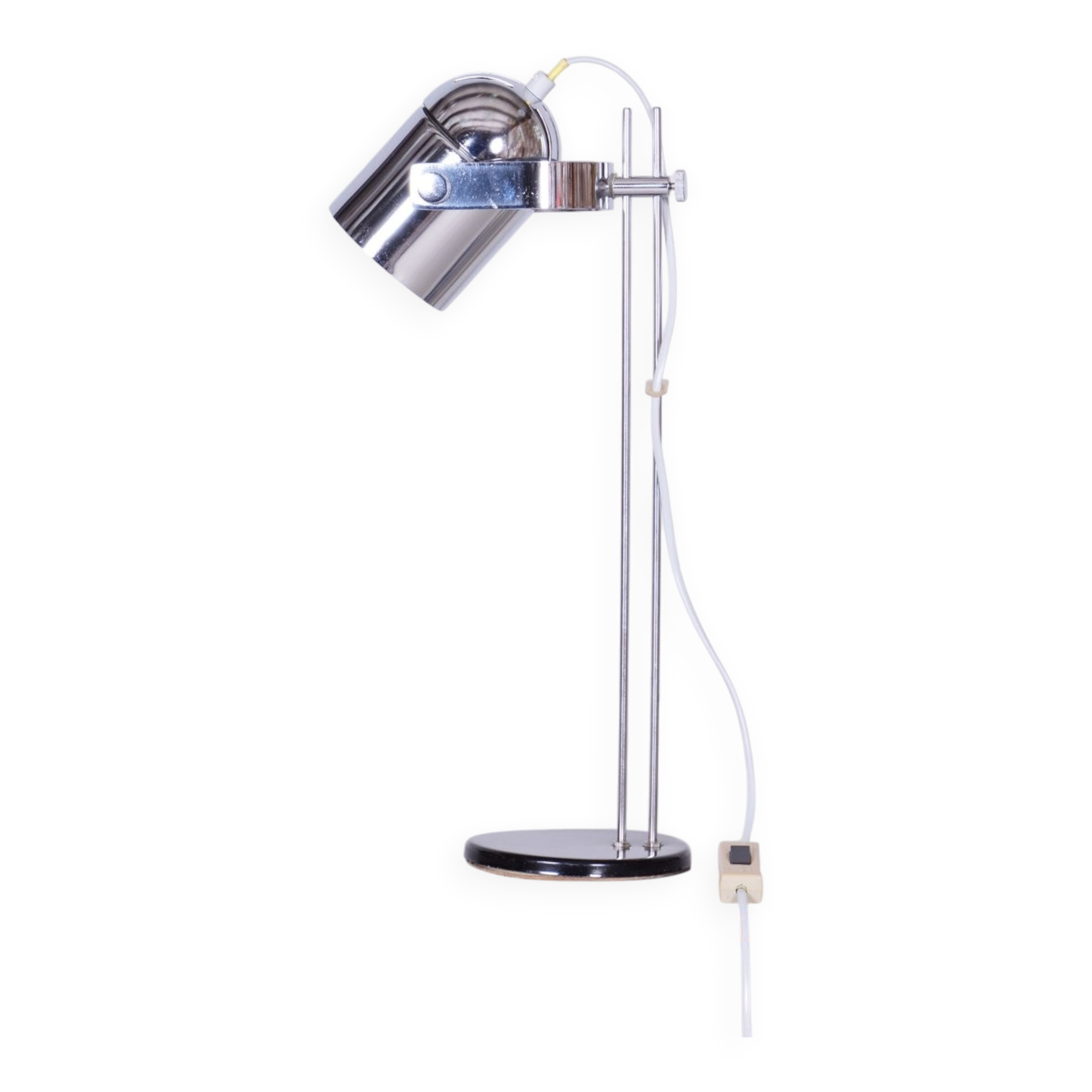 Mid-Century Modern Table Lamp in Chrome by J. Indra for Combi Lux, Czech, 1970s