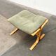 Mid-century Norwegian Siesta pouf in nubuck leather by Ingmar Relling for Westnofa, 1960s.