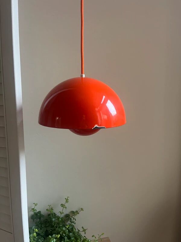 Vintage enamel lamp Louis Poulsen Flowerpot - Verner Panton - VP1