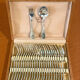 Christofle pearls, dessert cutlery 12 forks 12 spoons 17cm