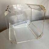 Side table in plexiglas Hollywood Regency 1980
