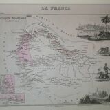 Old map of French Africa, Senegal 1861