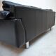 Scandinavian sofa in black leather