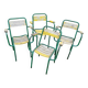 Set of 4 metal bistro chairs tolix style
