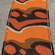 Tapis orange seventies rectangulaire 130 x 70 cm