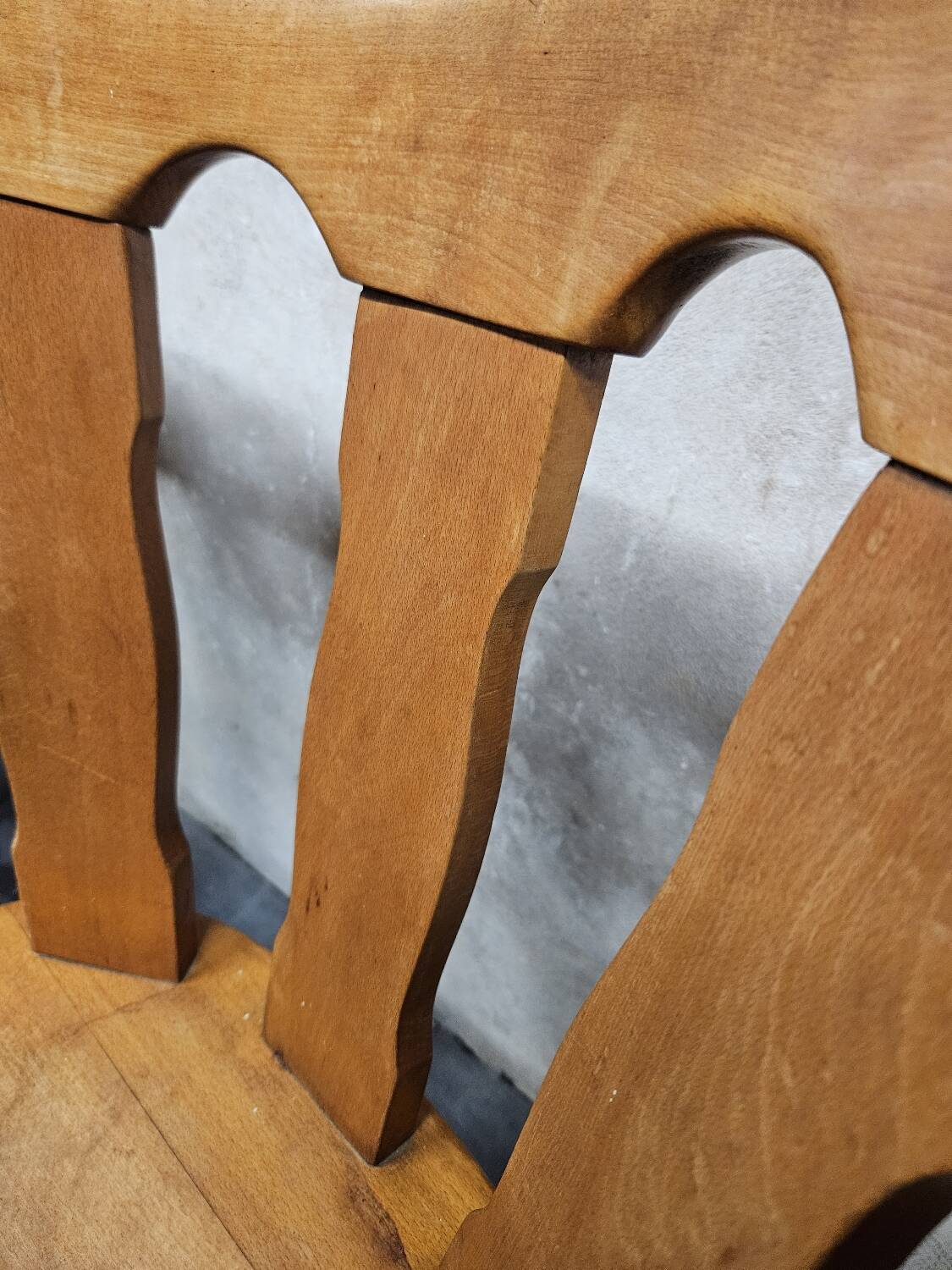 12 wooden bistro chairs, 1970