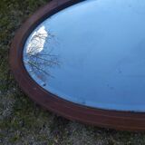 Beveled oval mirror 83x52cm