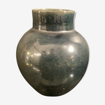 Vase boule en céramique Accolay 1970