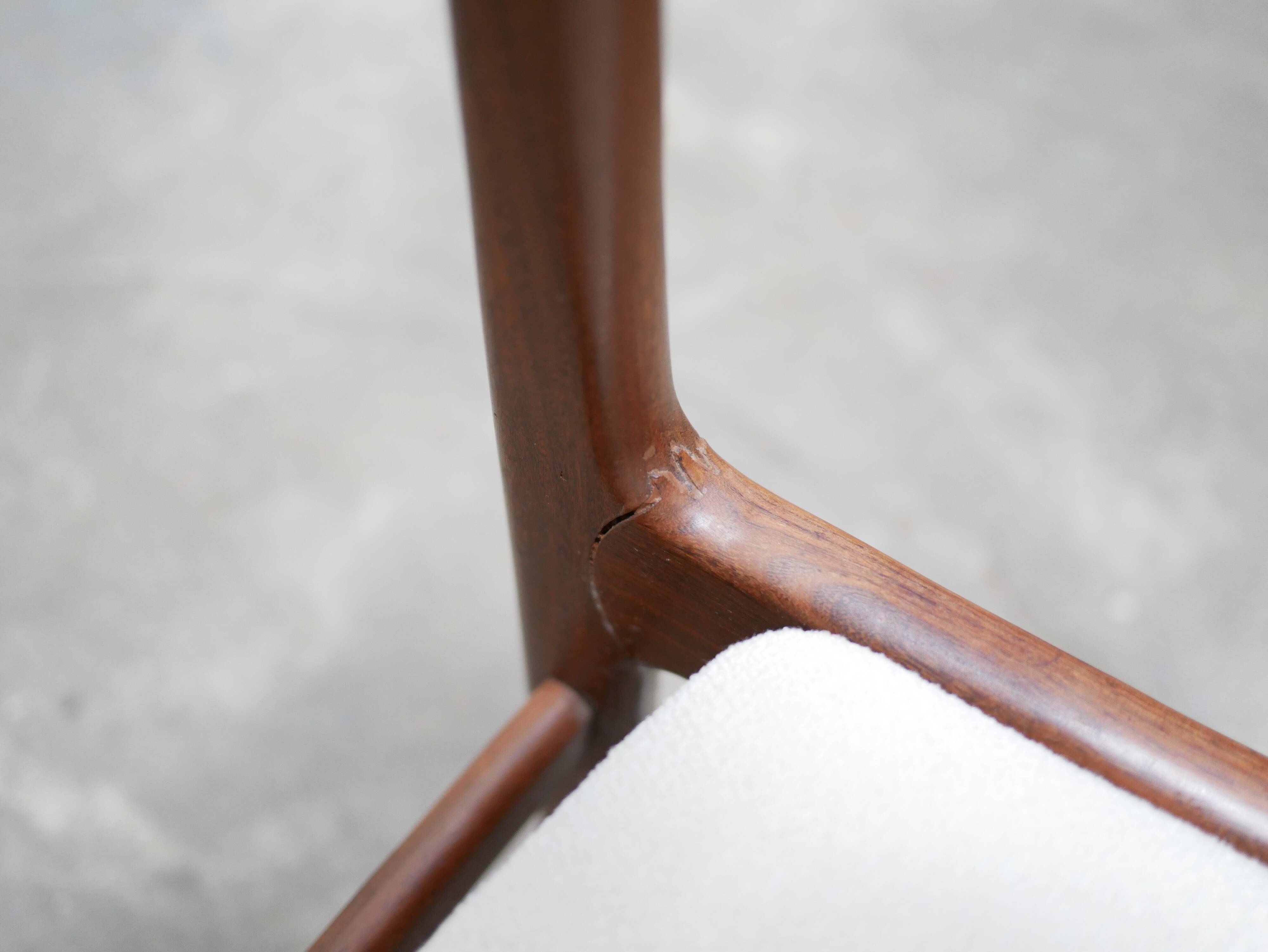 Set of 6 vintage Scandinavian teak chairs