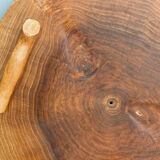 Raw wooden cheese platter