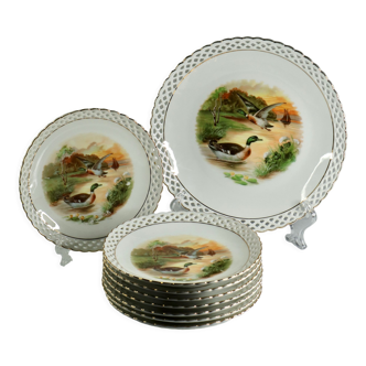 Set of 9 plates Bavaria Schumann in porcelain
