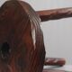 Brutalist tripod stool, solid pine, 1950s