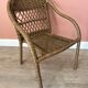 Small children's chair in beige scoubidou.