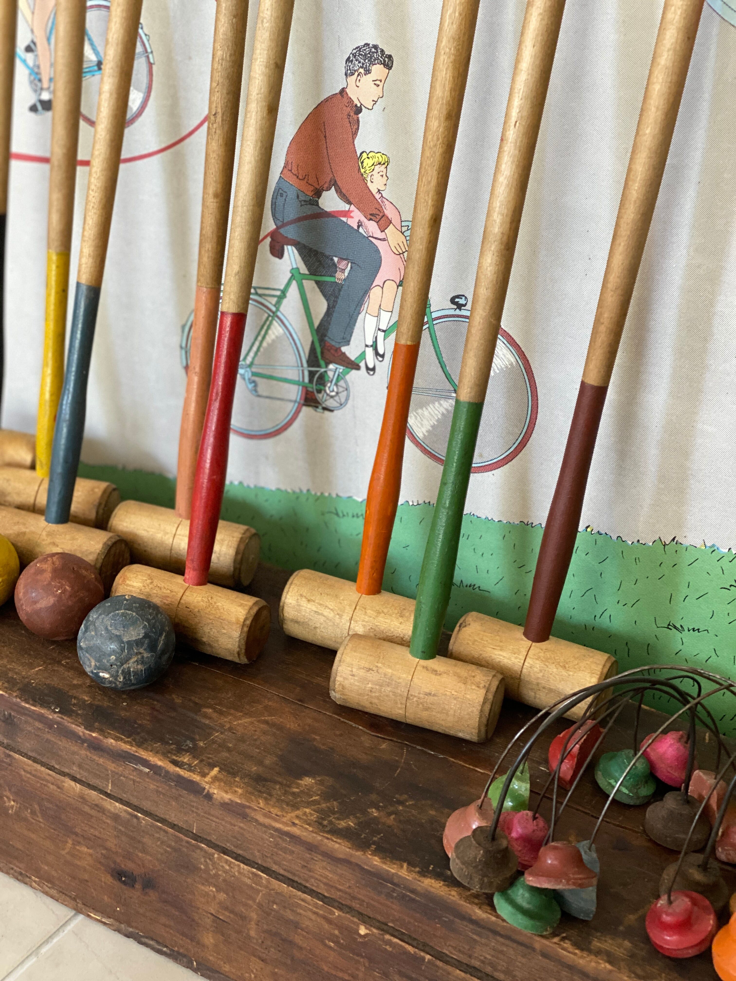 Old living room croquet game